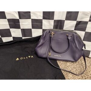 Zac Posen Delta Airlines Passport Plum Leather Handbag